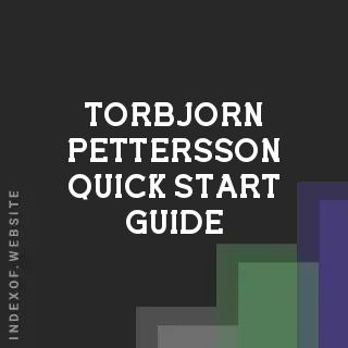 Torbjorn Pettersson Quick Start Guide | Indexof