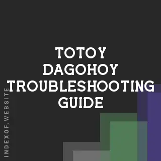 Totoy Dagohoy Troubleshooting Guide | Indexof