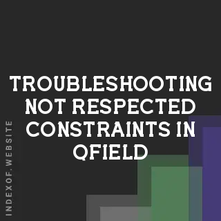 Troubleshooting Not Respected Constraints in QField | GIS Guide