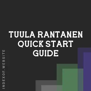 Tuula Rantanen Quick Start Guide | Indexof