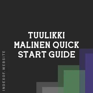 Tuulikki Malinen Quick Start Guide | Indexof