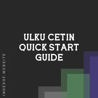 Ulku Cetin Quick Start Guide | Indexof