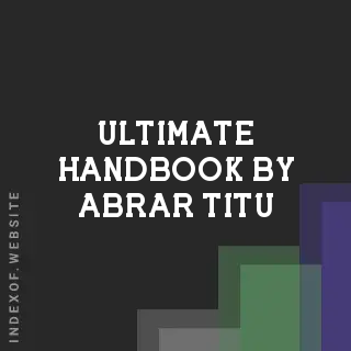 Ultimate Handbook by Abrar Titu | Indexof