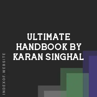 Ultimate Handbook by Karan Singhal | Indexof