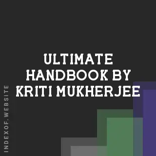 Ultimate Handbook by Kriti Mukherjee | Indexof