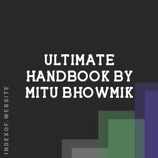 Ultimate Handbook by Mitu Bhowmik | Indexof