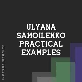 Ulyana Samoilenko Practical Examples | Indexof