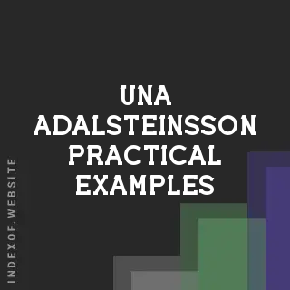 Una Adalsteinsson Practical Examples | Indexof