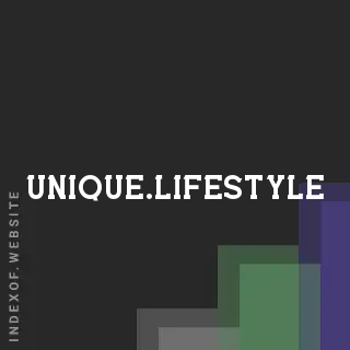 unique.lifestyle by Liezel Co site -  Indexof