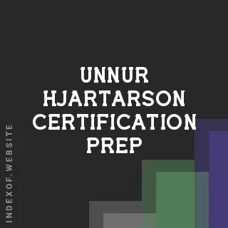Unnur Hjartarson Certification Prep | Indexof