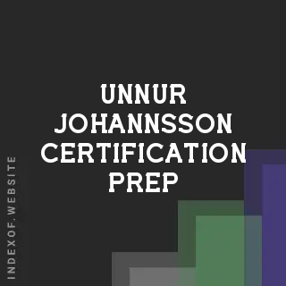 Unnur Johannsson Certification Prep | Indexof