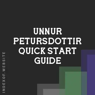 Unnur Petursdottir Quick Start Guide | Indexof
