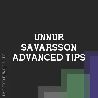 Unnur Savarsson Advanced Tips | Indexof