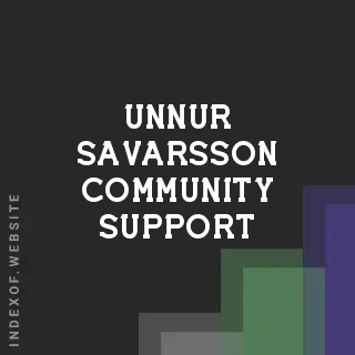 Unnur Savarsson Community Support | Indexof