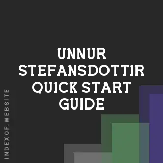 Unnur Stefansdottir Quick Start Guide | Indexof