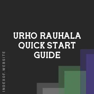 Urho Rauhala Quick Start Guide | Indexof