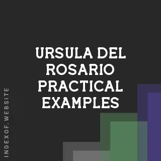 Ursula Del Rosario Practical Examples | Indexof