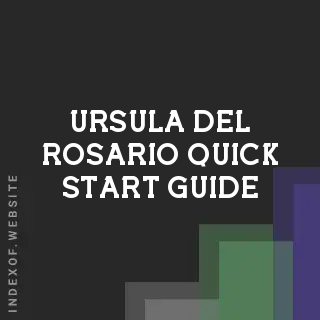 Ursula Del Rosario Quick Start Guide | Indexof