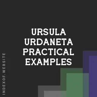 Ursula Urdaneta Practical Examples | Indexof