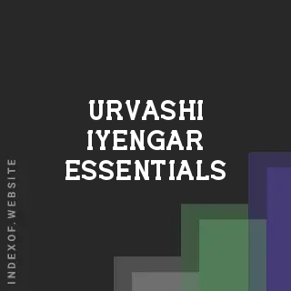 Urvashi Iyengar Essentials | Indexof