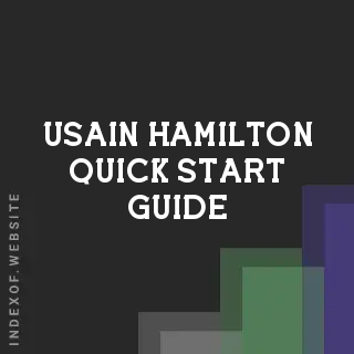 Usain Hamilton Quick Start Guide | Indexof
