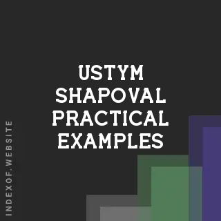 Ustym Shapoval Practical Examples | Indexof