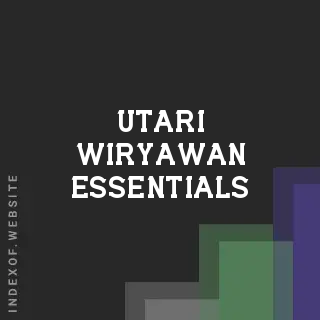 Utari Wiryawan Essentials | Indexof