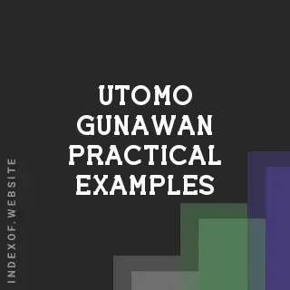 Utomo Gunawan Practical Examples | Indexof