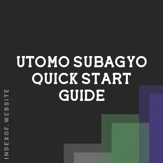 Utomo Subagyo Quick Start Guide | Indexof