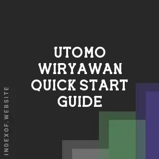 Utomo Wiryawan Quick Start Guide | Indexof