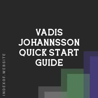 Vadis Johannsson Quick Start Guide | Indexof