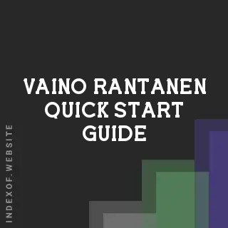 Vaino Rantanen Quick Start Guide | Indexof