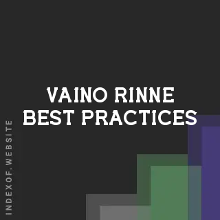 Vaino Rinne Best Practices | Indexof