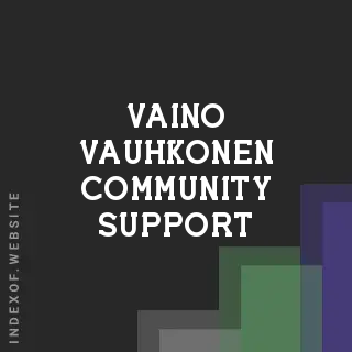Vaino Vauhkonen Community Support | Indexof