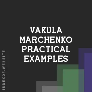 Vakula Marchenko Practical Examples | Indexof