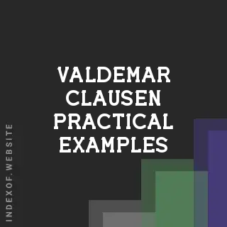 Valdemar Clausen Practical Examples | Indexof