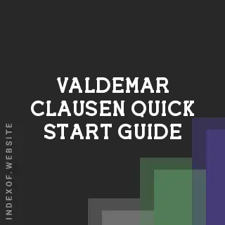 Valdemar Clausen Quick Start Guide | Indexof