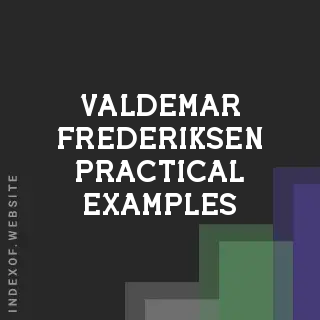 Valdemar Frederiksen Practical Examples | Indexof