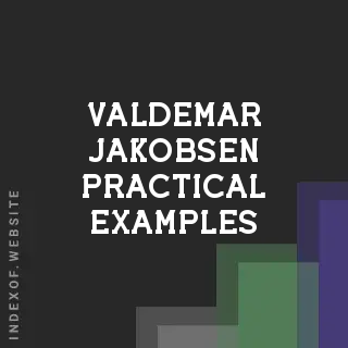Valdemar Jakobsen Practical Examples | Indexof