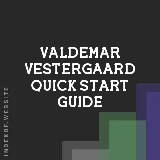 Valdemar Vestergaard Quick Start Guide | Indexof