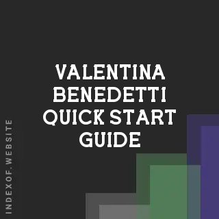 Valentina Benedetti Quick Start Guide | Indexof