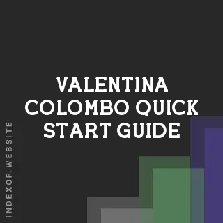 Valentina Colombo Quick Start Guide | Indexof