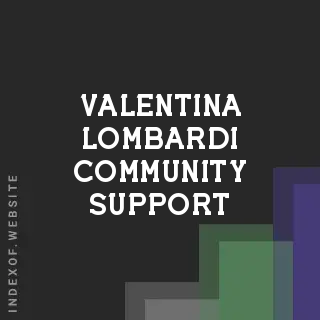 Valentina Lombardi Community Support | Indexof