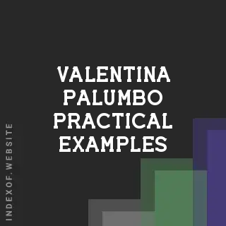 Valentina Palumbo Practical Examples | Indexof