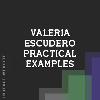 Valeria Escudero Practical Examples | Indexof