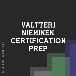 Valtteri Nieminen Certification Prep | Indexof