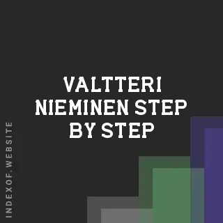 Valtteri Nieminen Step-by-Step | Indexof