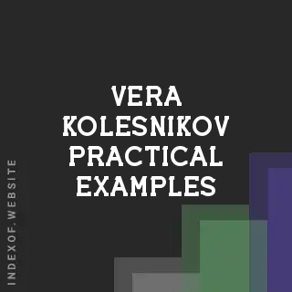 Vera Kolesnikov Practical Examples | Indexof