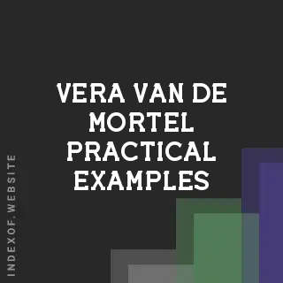 Vera van de Mortel Practical Examples | Indexof