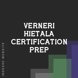 Verneri Hietala Certification Prep | Indexof